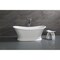 Aqua Eden 67.38 L, 29.5 W, Matte White/Glossy White, Solid Surface White Stone VRTDS683027 - alternate 2
